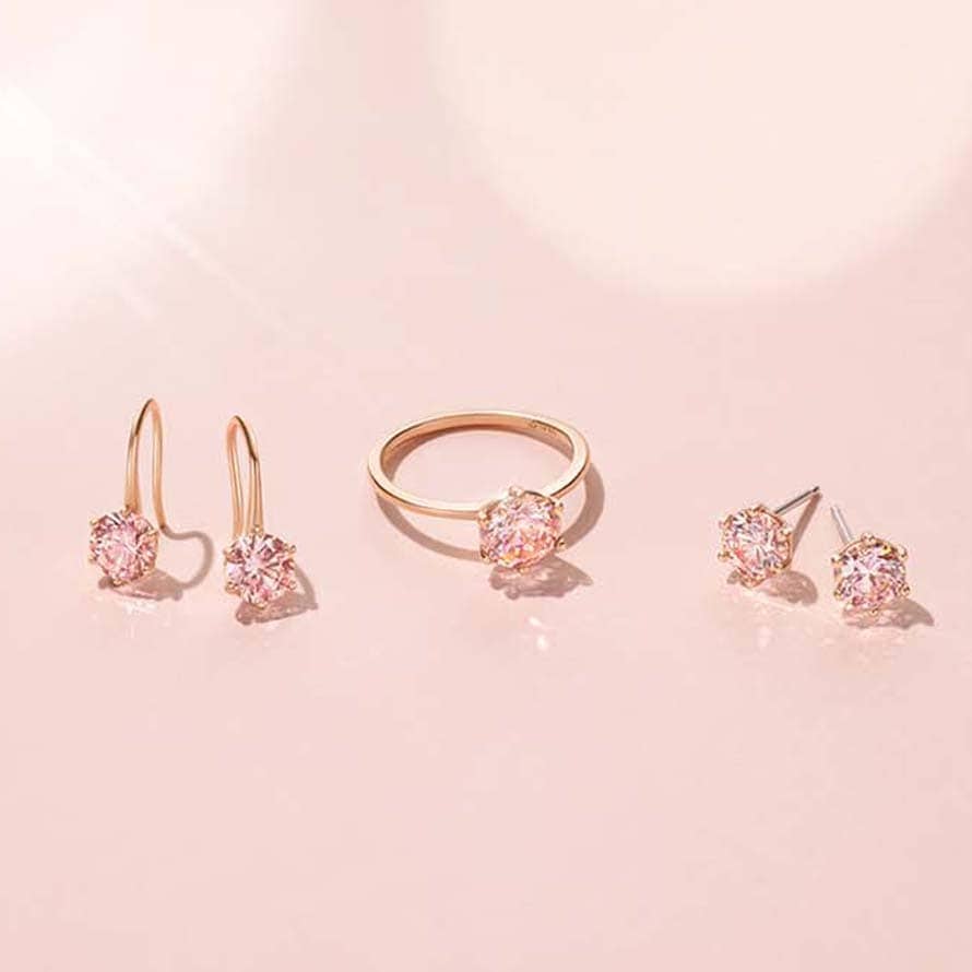 ピンク ストーン 1粒 フック ピアス 韓国 レディース アクセサリー プレゼント 結婚式 お呼ばれ 金属アレルギー対応 金アレ シルバー925 記念日 誕生日 卒業式