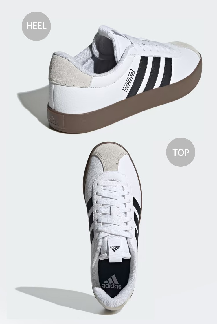 スニーカー VL COURT 3.0 ID6285 VLコート3.0 CLOUD WHITE CORE BLACK GREY ONE シューズ