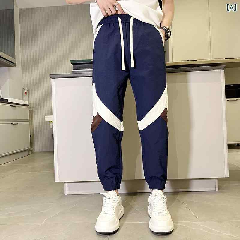 メンズ 紳士 メンズ パンツ ボトムス ズボン カジュアル シンプル レトロ スポーティー 夏 薄手 スウェット