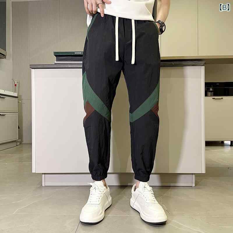 メンズ 紳士 メンズ パンツ ボトムス ズボン カジュアル シンプル レトロ スポーティー 夏 薄手 スウェット