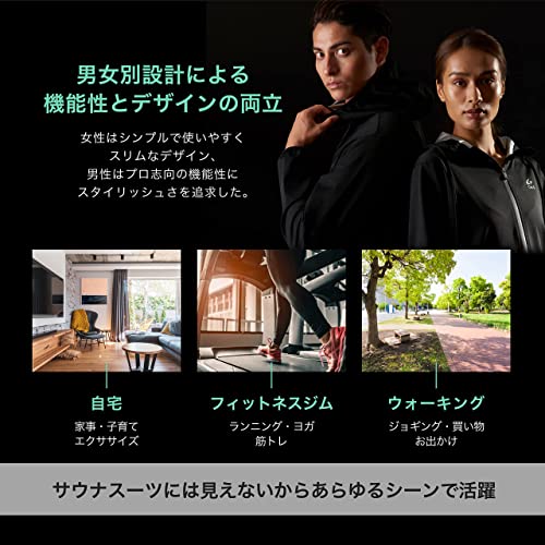[チャーメイクボディ] CM-S サウナスーツ メンズ レディース 上下セット スポブラ付 動画付