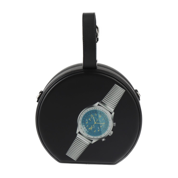 超美品 ルイ ヴィトン プティット ボワット シャポー ショルダーバッグ M43659 レザー ブラック プリント柄【本物保証】 超美品 ルイ ヴィトン プティット ボワット シャポー ショルダーバッグ M43659 レザー ブラック プリント柄【本物保証】