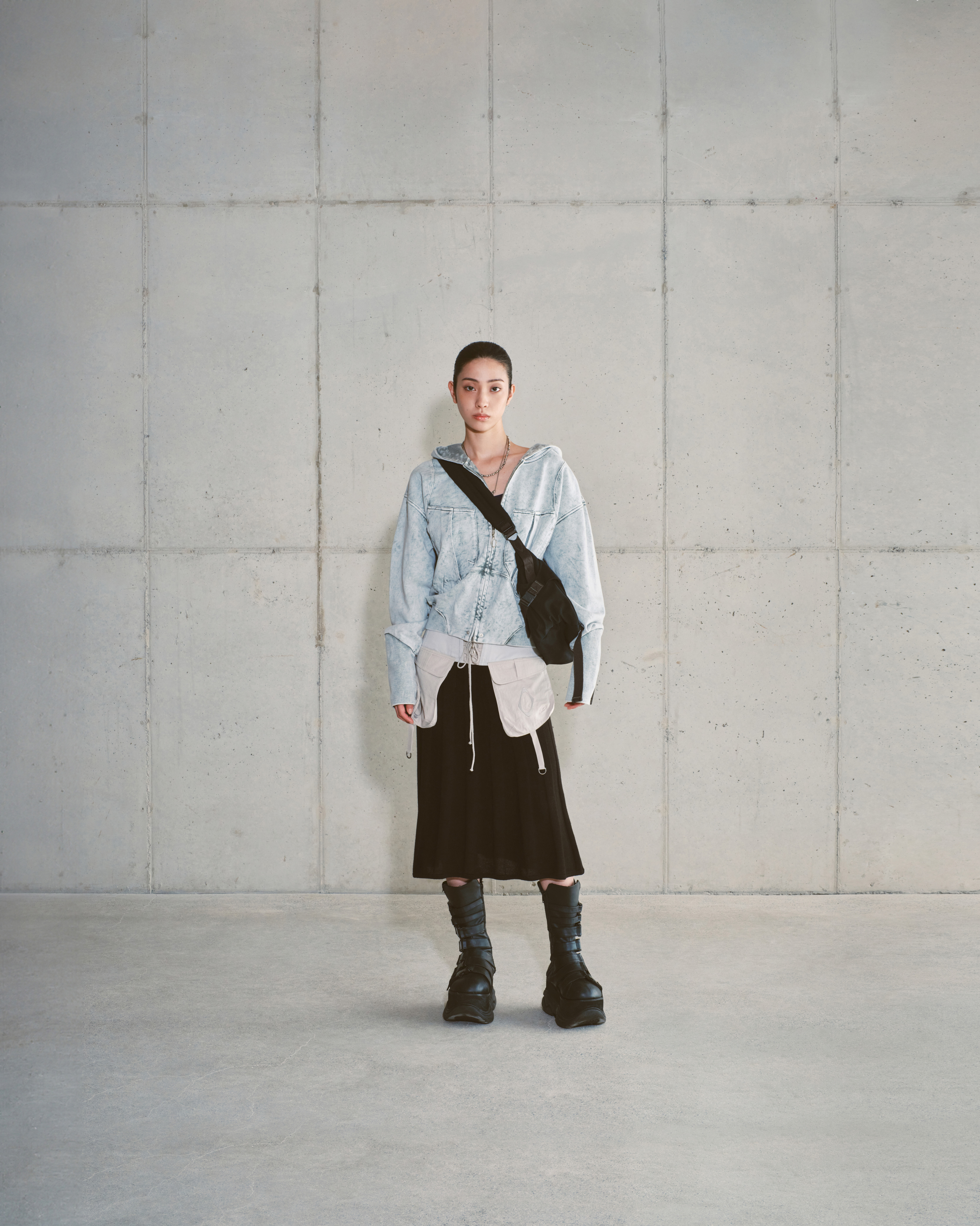 【MISCHIEF】 OXFORD MAIL BAG : BLACK