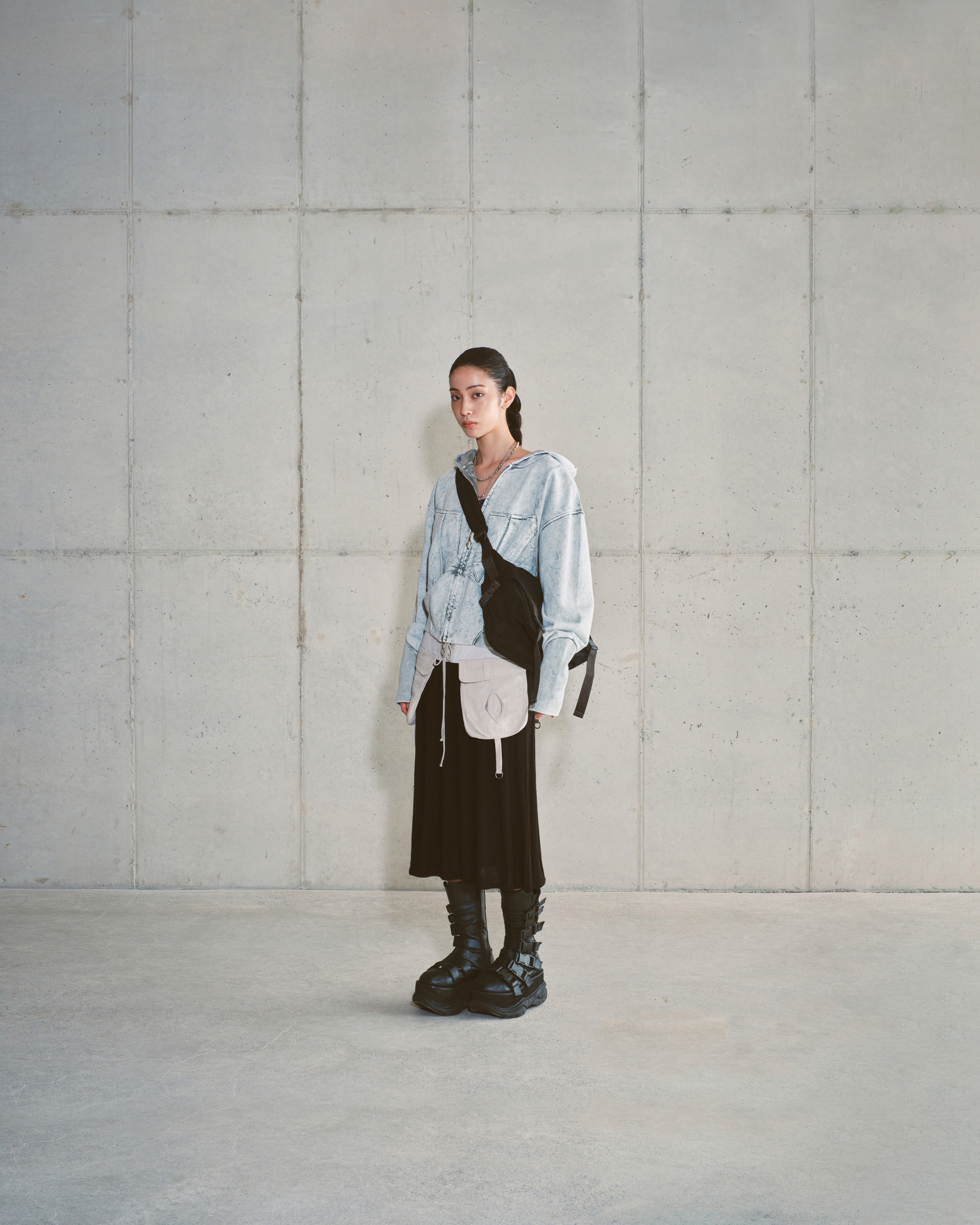 【MISCHIEF】 OXFORD MAIL BAG : BLACK