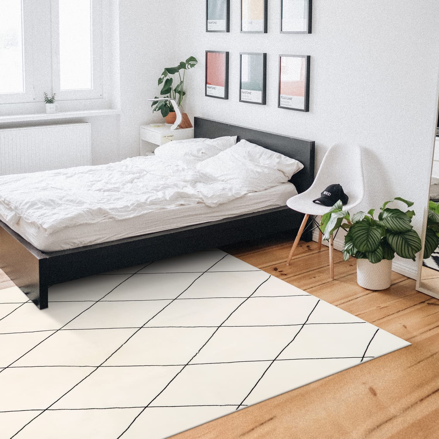 HAOCOO カーペット 洗える 120х160cm 北欧風 ラグ ホットカーペット対応 幾何学柄 約1.5畳 ふわふわ 滑り止め 防音 抗菌防臭 リビング ダイニング ラグマット オールシーズン適用