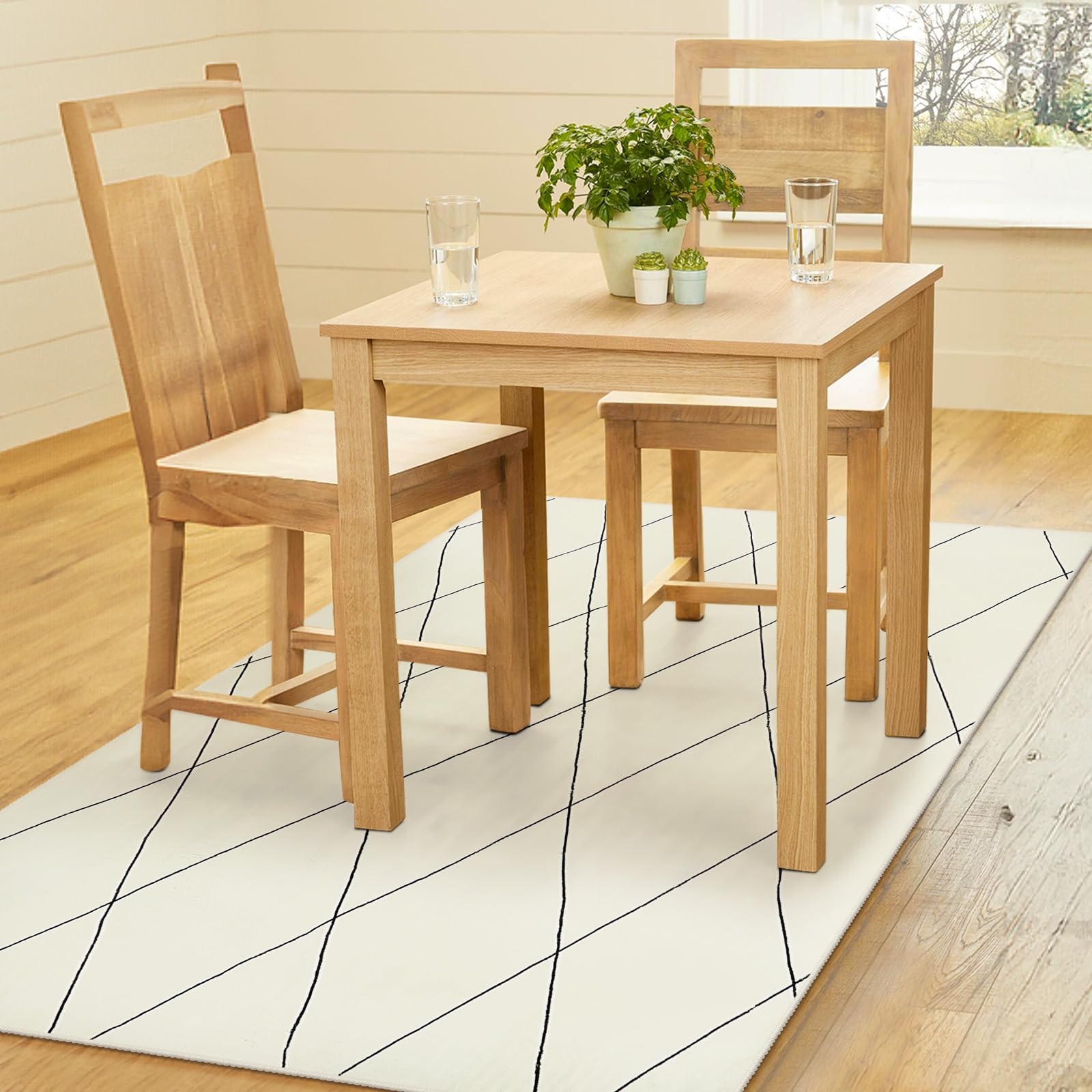 HAOCOO カーペット 洗える 120х160cm 北欧風 ラグ ホットカーペット対応 幾何学柄 約1.5畳 ふわふわ 滑り止め 防音 抗菌防臭 リビング ダイニング ラグマット オールシーズン適用