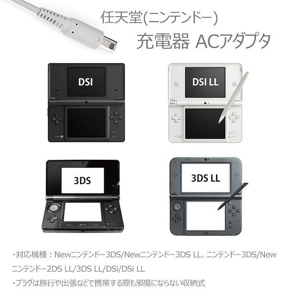New Nintendo 3DS ホワイト ACアダプタ付き Nintendo 3DS LL 本体