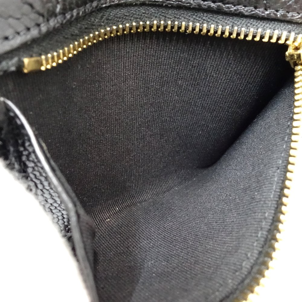 コンパクトウォレット マトラッセ AP0231 三つ折り財布 キャビアスキン ブラック/180955【中古】 コンパクトウォレット マトラッセ AP0231 三つ折り財布 キャビアスキン ブラック/180955【中古】