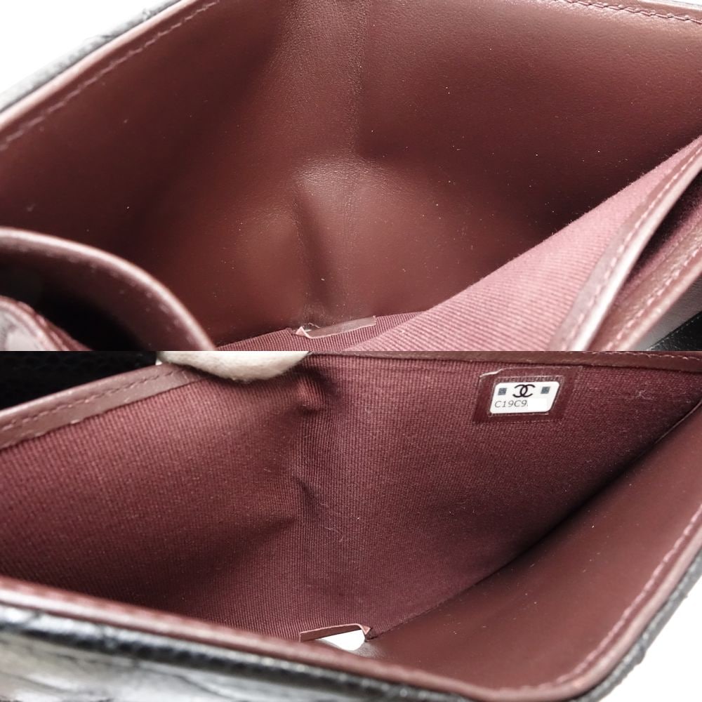 コンパクトウォレット マトラッセ AP0231 三つ折り財布 キャビアスキン ブラック/180955【中古】 コンパクトウォレット マトラッセ AP0231 三つ折り財布 キャビアスキン ブラック/180955【中古】