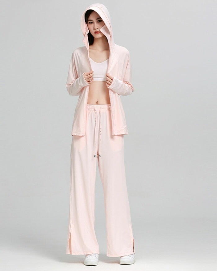 ラッシュガード レディース 上下セット パーカー ワイドパンツ 体型カバー 2点セット無地 薄手 レディース UVカット パーカー 長袖 おしゃれ トップス UPF50+ 紫外線対策 日焼け防止 接触 ラッシュガード レディース 上下セット パーカー ワイドパンツ 体型カバー 2点セット無地 薄手 レディース UVカット パーカー 長袖 おしゃれ トップス UPF50+ 紫外線対策 日焼け防止 接触