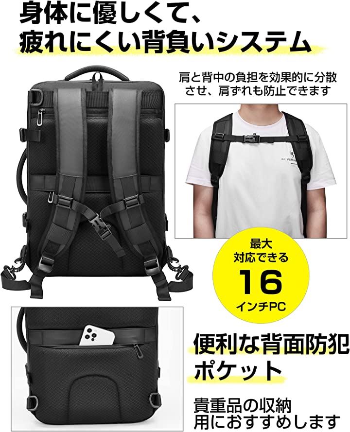 リュック ビジネスリュック バックパック リュックサック 大容量 防水 3way( 2.ブルー)