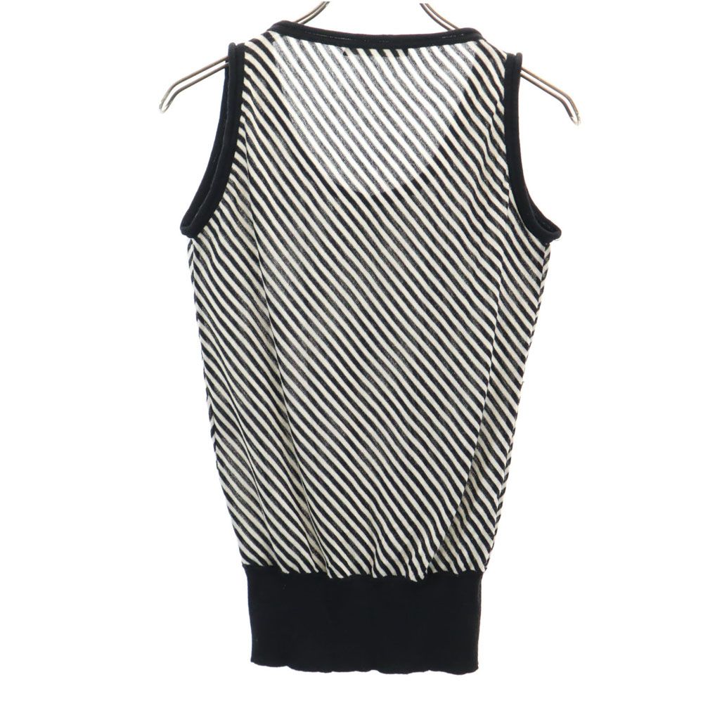 総柄 ニット タンクトップ 40 ホワイト系 カットソー レディース