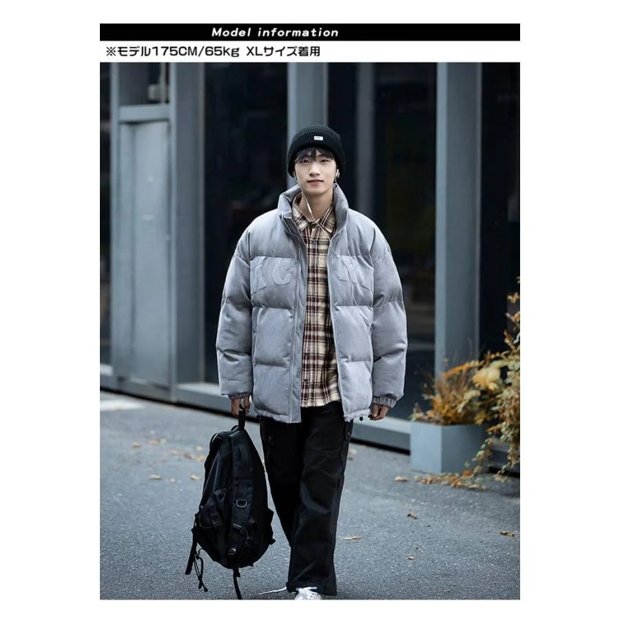 中綿コート メンズ コート 中綿ジャケット 厚手 防寒 あったか 暖かい ジャケット アウター カジュアル おしゃれ 無地 長袖