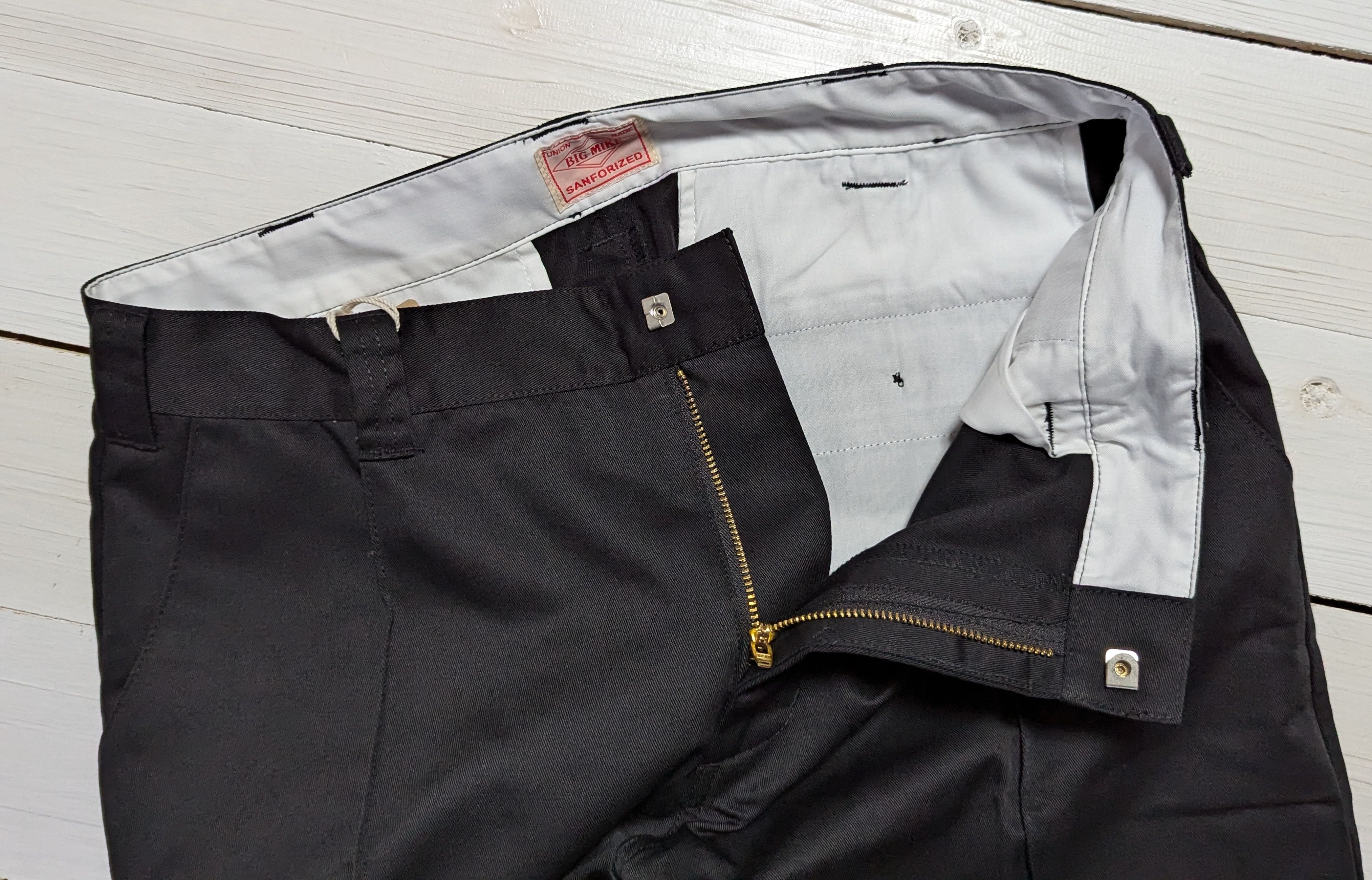 T/C ツイル ピンタック チノパンツ メンズ 黒 ブラック TWILL PIN TACK CHINO PANTS BLACK 002