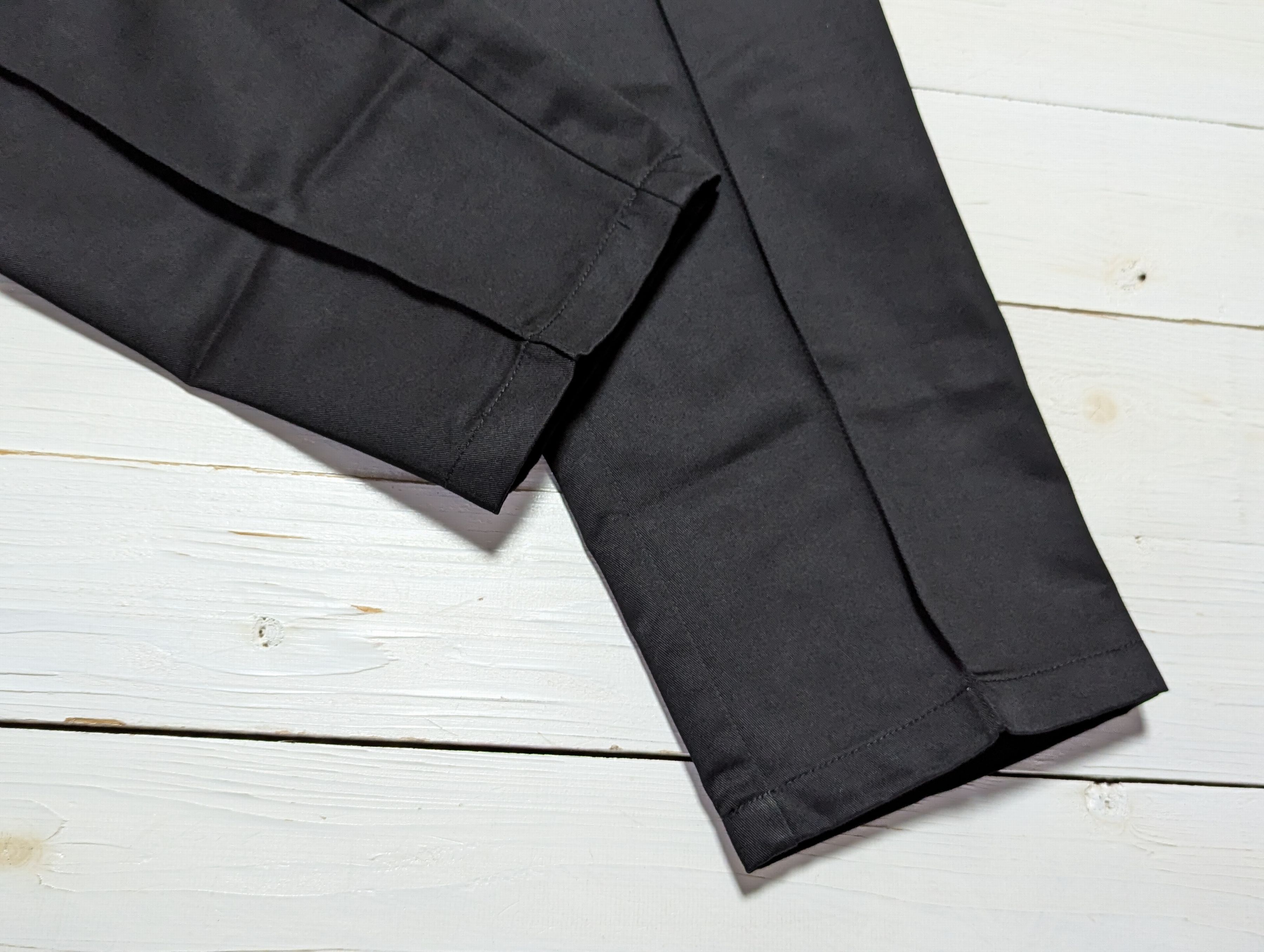 T/C ツイル ピンタック チノパンツ メンズ 黒 ブラック TWILL PIN TACK CHINO PANTS BLACK 002