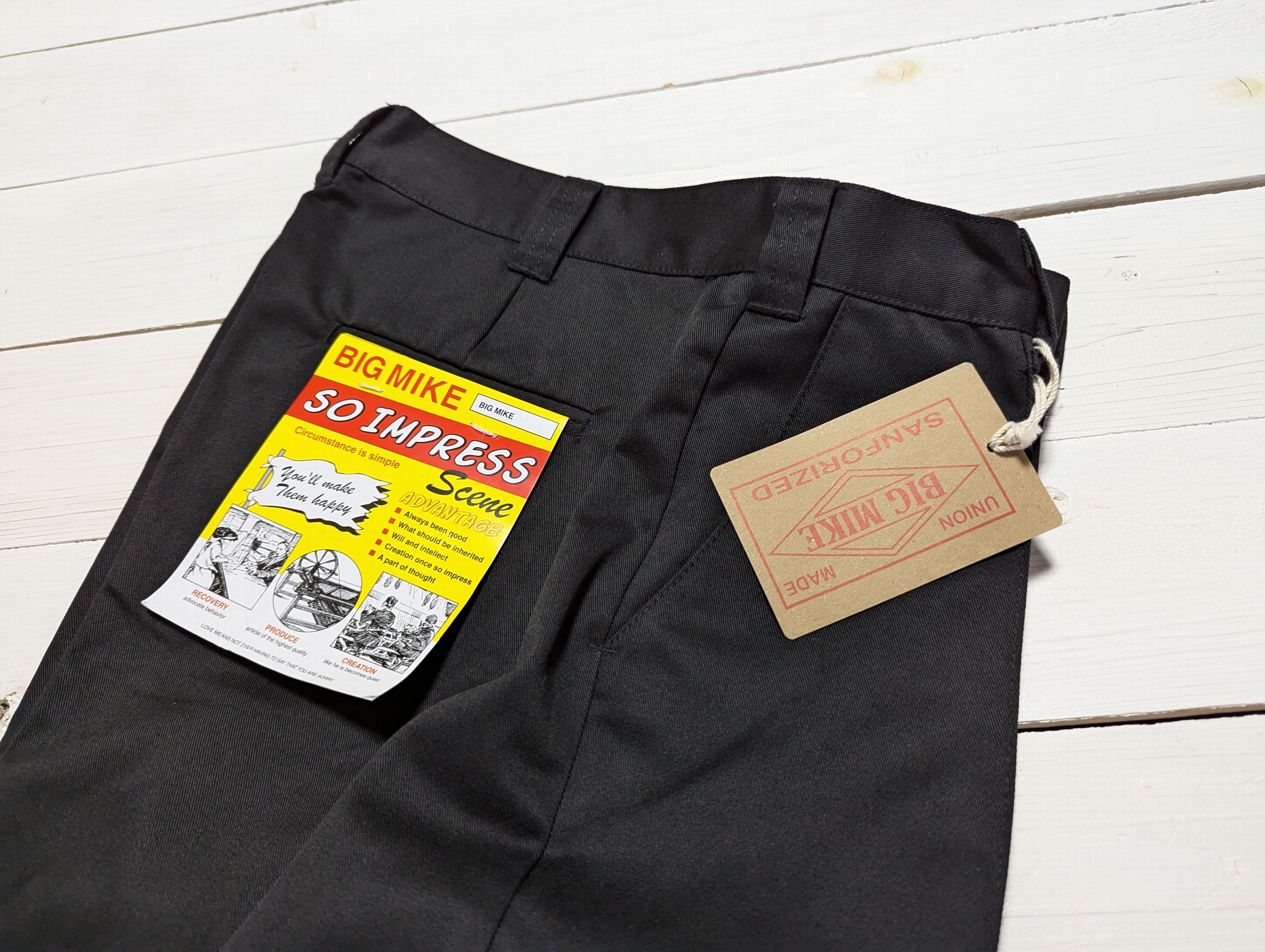 T/C ツイル ピンタック チノパンツ メンズ 黒 ブラック TWILL PIN TACK CHINO PANTS BLACK 002