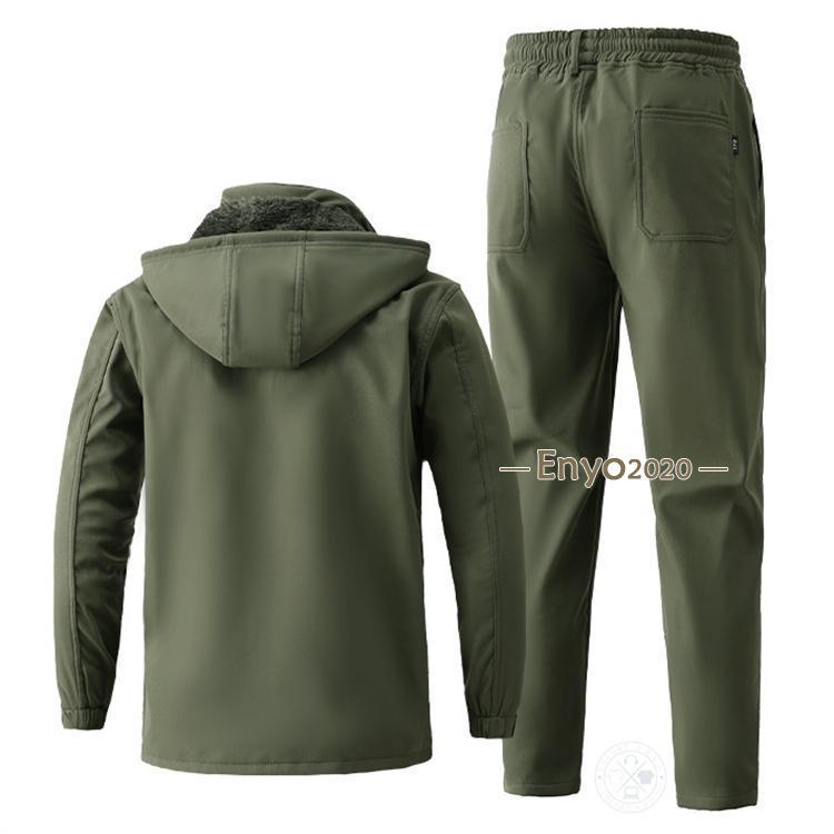防寒 ウインドブレーカー 上下 メンズ ジャケット パンツ 上下セット セットアップ 裏起毛 暖かい スポーツ キャンプ 釣り 秋冬