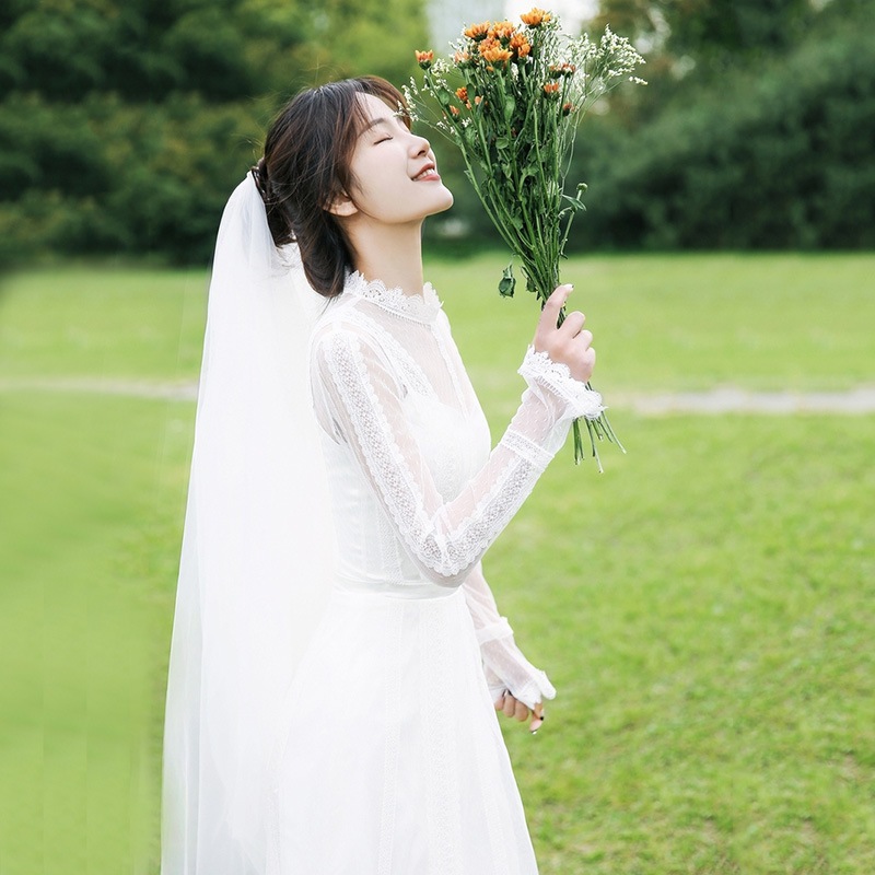 ウェディングドレス 長袖 二次会 結婚式 花嫁 ブライダル 演奏会 披露宴 ロング ウエディングドレス 袖あり コンサート 大きいサイズ フォーマル 前撮り リゾート パーティードレス 海外挙式 ピア