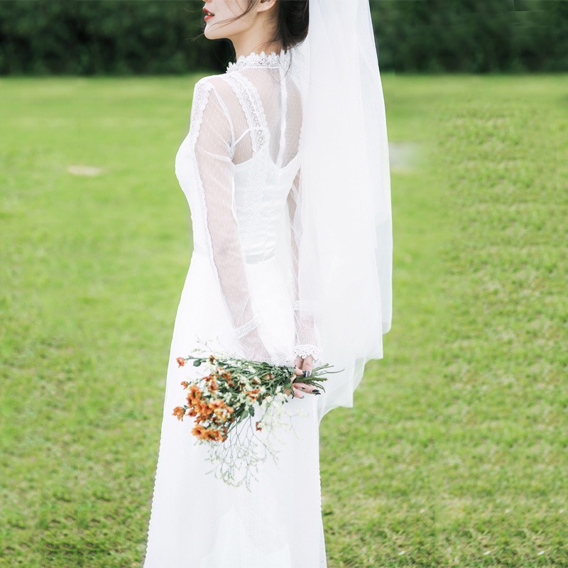 ウェディングドレス 長袖 二次会 結婚式 花嫁 ブライダル 演奏会 披露宴 ロング ウエディングドレス 袖あり コンサート 大きいサイズ フォーマル 前撮り リゾート パーティードレス 海外挙式 ピア