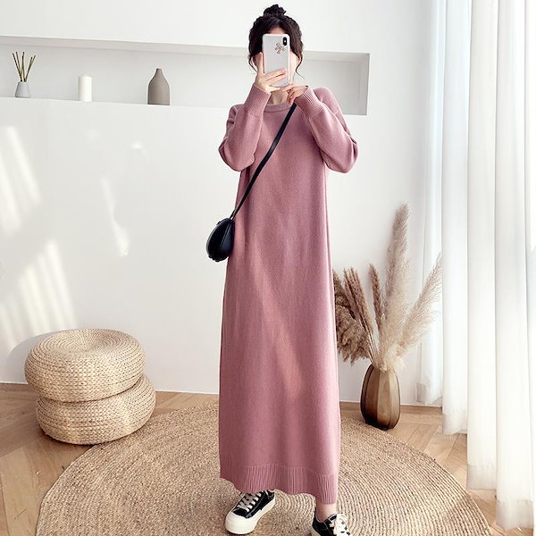 tunica ニットワンピース 長袖 ロングワンピース cq00101.jpg