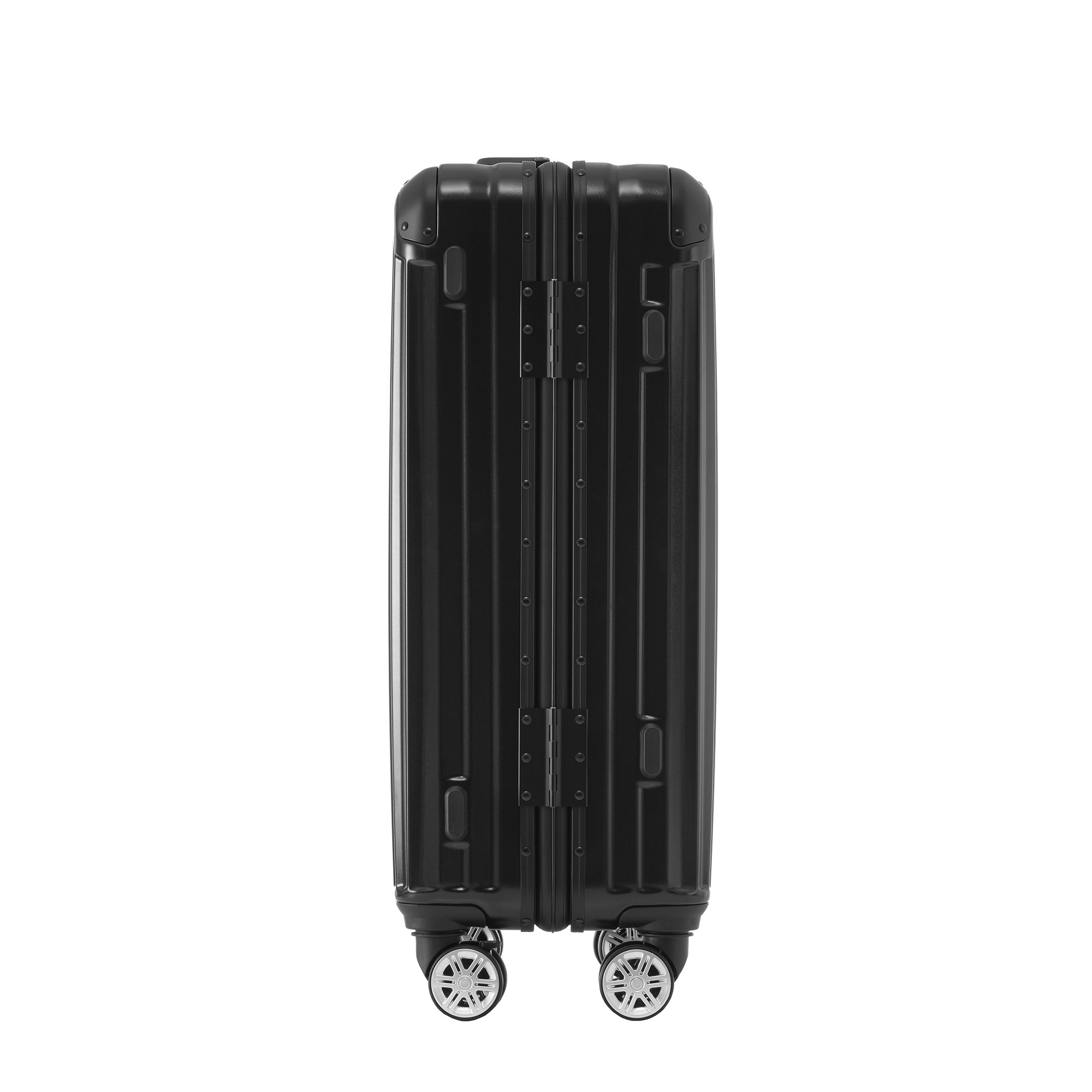 スーツケース Mサイズ アルミ ストッパー付き USBポート カップ