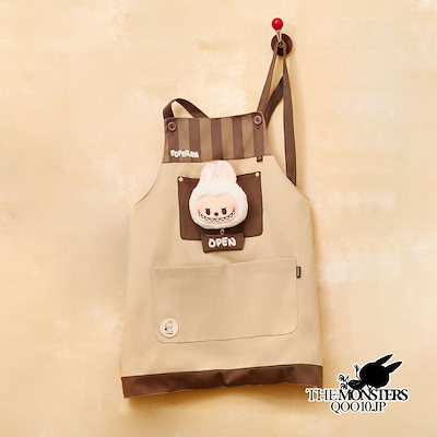 Qoo10] LABUBU POP BEAN エプロン コーヒーファ : キッチン用品