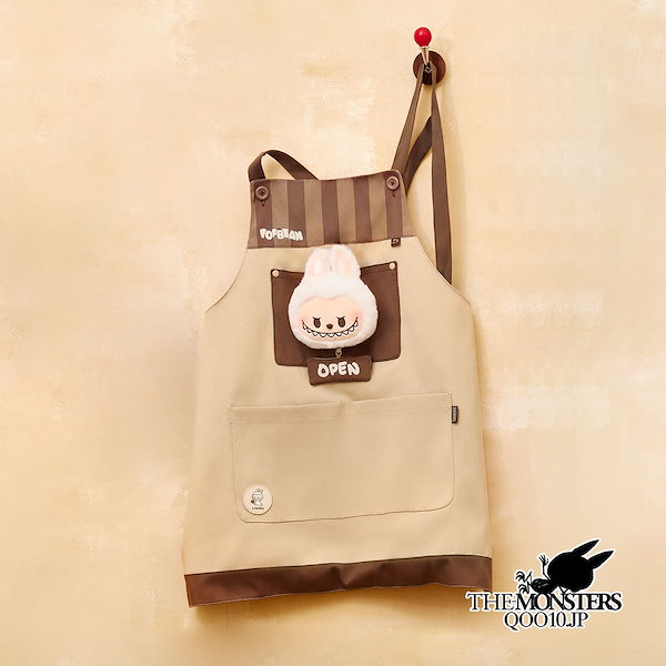 新品✨POP BEAN コーヒーファクトリーシリーズ LABUBU エプロン Qoo10] LABUBU POP BEAN エプロン コーヒーファ