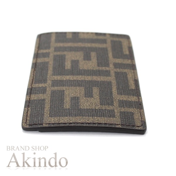 【新品未使用】 カードケース ズッカ柄 パスケース 定期入れ フラットカードケース 7AR911 レザー PVC ユニセックス メンズ レディース