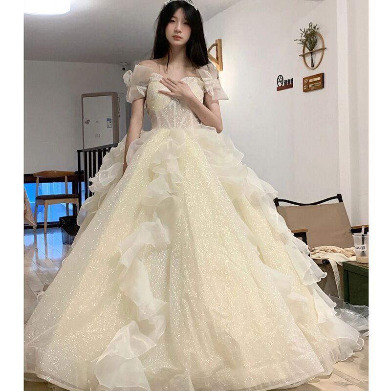 【2枚購入で 3oo円OFF！】ドレス 2025 青沙妖精ホストパフスカートボーカルアーツ試験大人ドレス