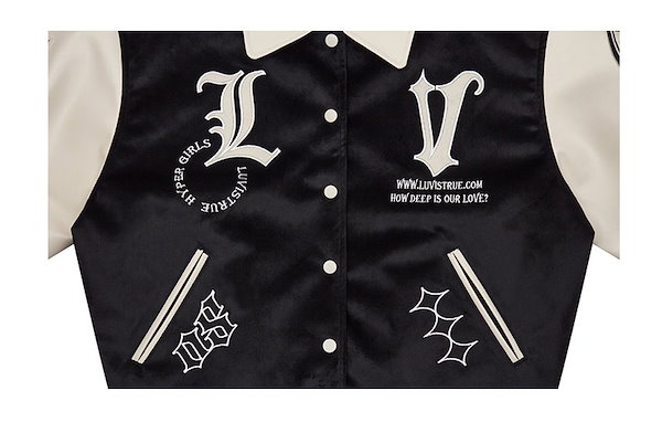 LUVISTRUE バーシティージャケット 黒（☆LUV IS TRUE☆ MZ LVT