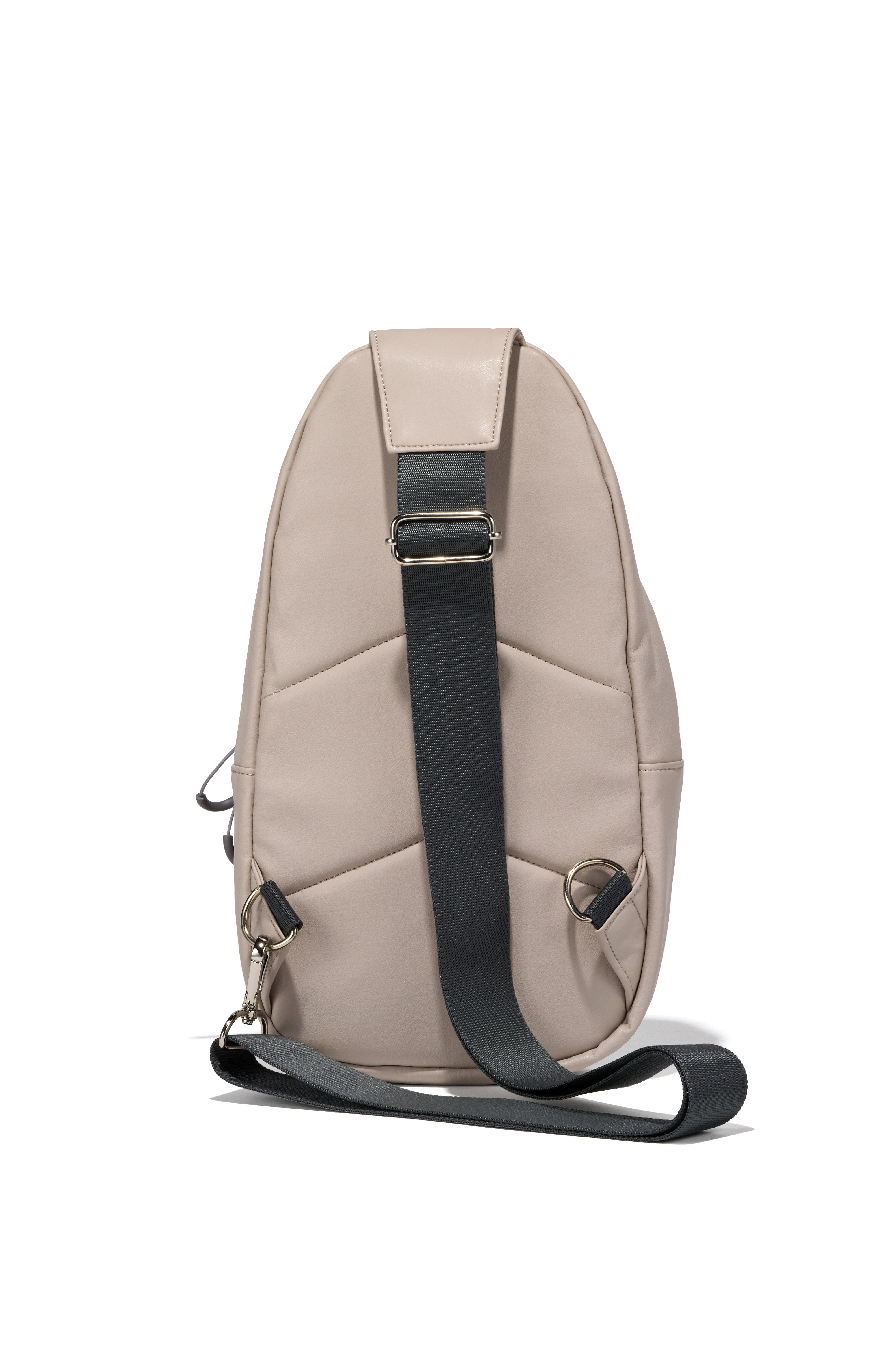 ショルダーバッグ・ポシェット MISCHIEF FOLDABLE LEATHER SLING BAG PINK BEIGE/PURPLE GREY MISCHIEF】 FOLDABLE LEATHER SLING BAG : PINK BEIGE/PURPLE