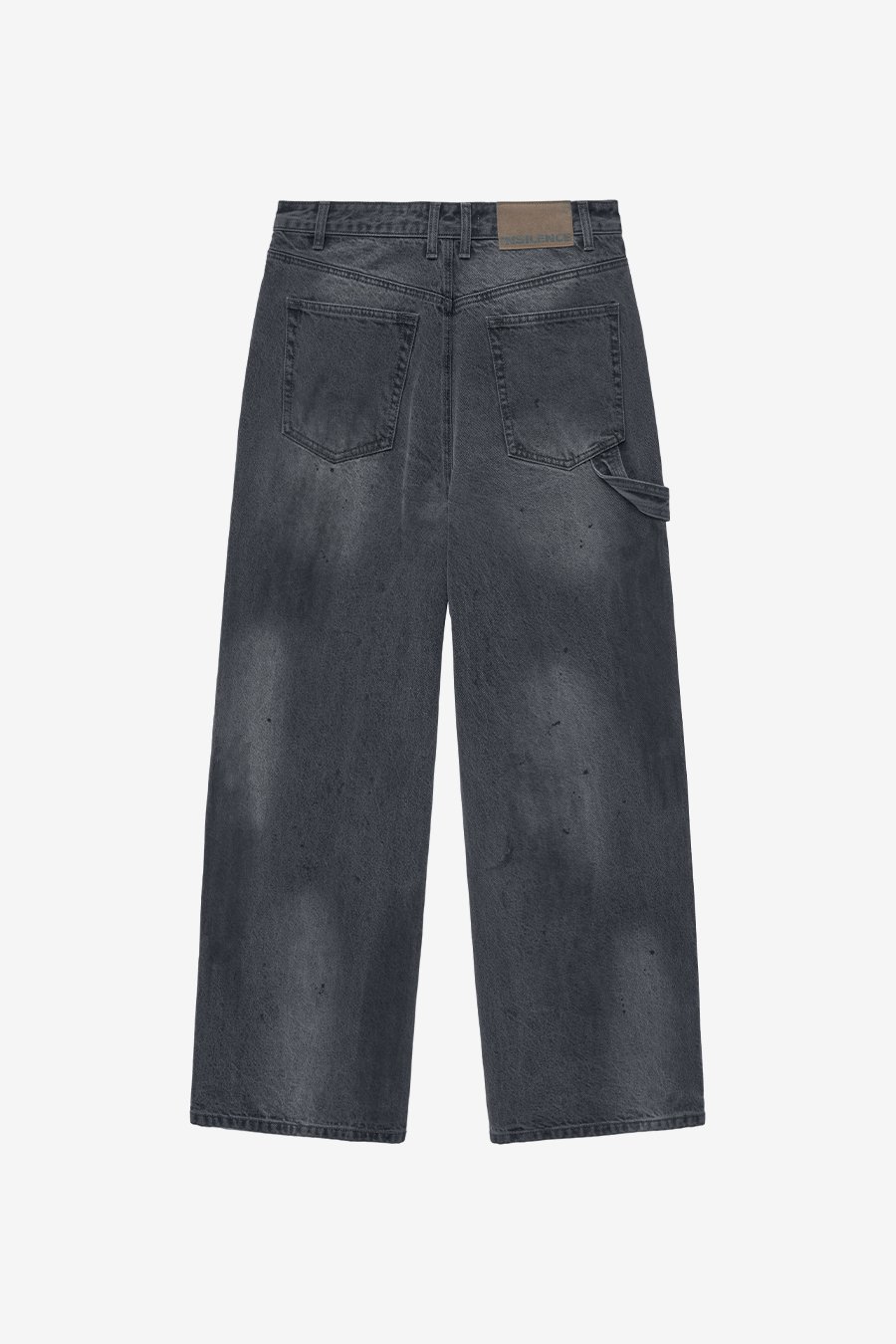 【INSILENCE】 DESTROYED PAINTED DENIM PANTS : BLACK 【INSILENCE】 DESTROYED PAINTED DENIM PANTS : BLACK