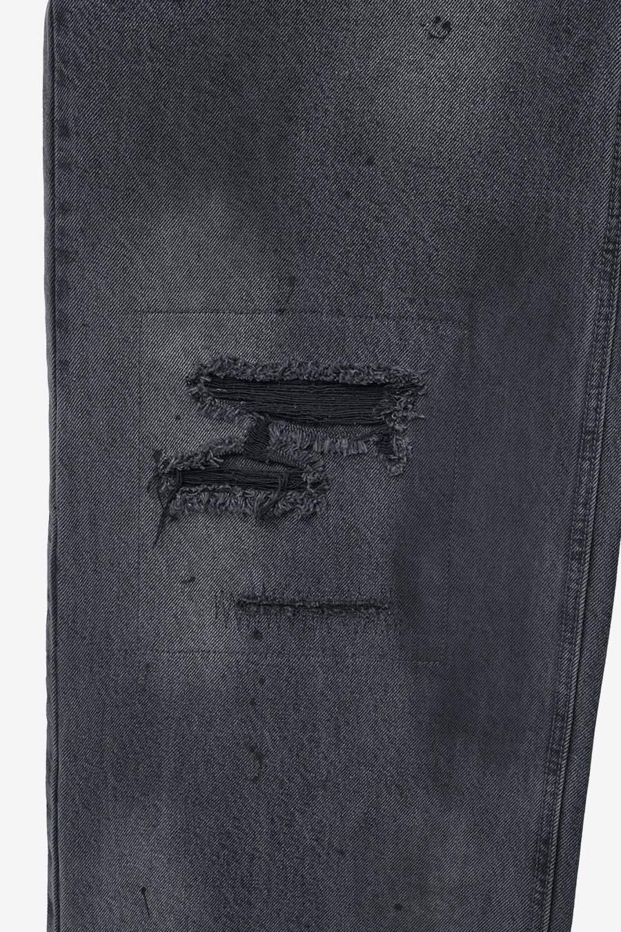 【INSILENCE】 DESTROYED PAINTED DENIM PANTS : BLACK 【INSILENCE】 DESTROYED PAINTED DENIM PANTS : BLACK