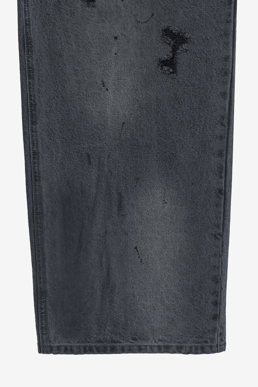 【INSILENCE】 DESTROYED PAINTED DENIM PANTS : BLACK 【INSILENCE】 DESTROYED PAINTED DENIM PANTS : BLACK