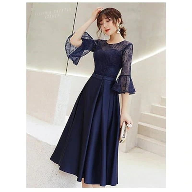 パーティードレス フレア袖 結婚式 ドレス お呼ばれ 二次会 花嫁 ワンピース 同窓会 フォーマル 卒業式 披露宴 演奏会 成人式 20代 30代 新色追加 パーティードレス フレア袖 結婚式 ドレス お呼ばれ 二次会 花嫁 ワンピース 同窓会 フォーマル 卒業式 披露宴 演奏会 成人式 20代 30代 新色追加