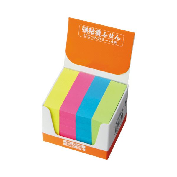(まとめ) TANOSEE 強粘着ふせん5015mm ビビッドカラー4色 1パック(20冊) 10セット (まとめ) TANOSEE 強粘着ふせん5015mm ビビッドカラー4色 1パック(20冊) 10セット
