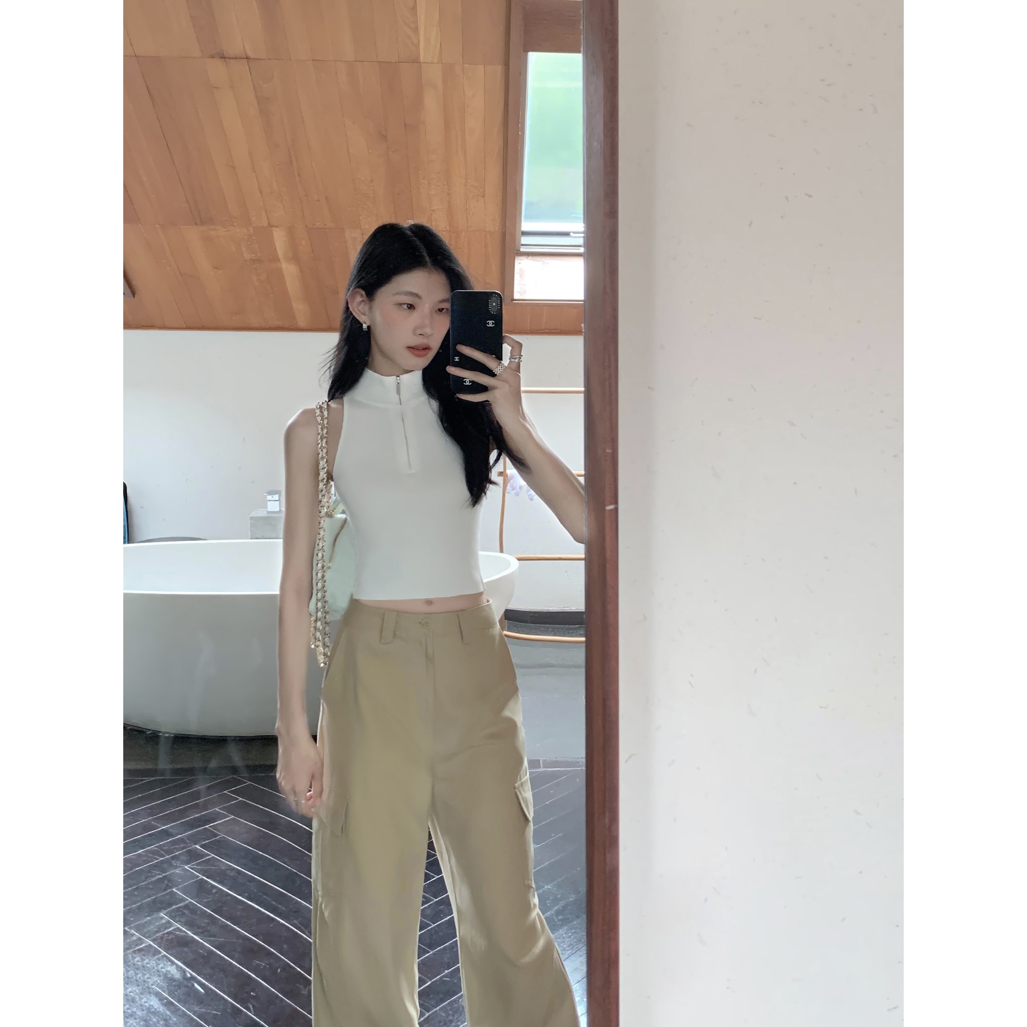 マルバンブラックカジュアルパンツレディーステンセルコットンルーズスリムモップパンツローライズパンツ マルバンブラックカジュアルパンツレディーステンセルコットンルーズスリムモップパンツローライズパンツ