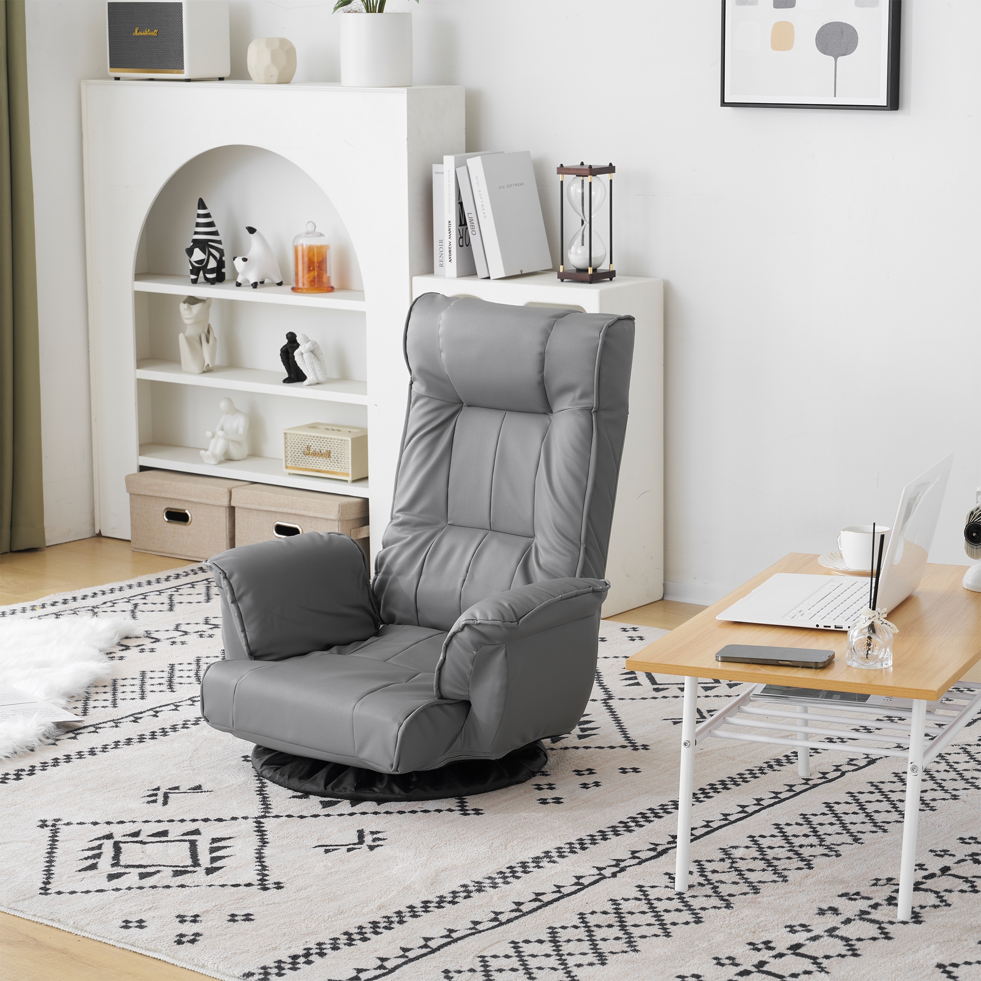 回転式座椅子 リクライニング 1人掛けソファー ハイバック 180-160 PU