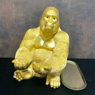 Qoo10] 金ゴリラ 小物置き 巨大ゴールデンゴリラ : 家具・インテリア