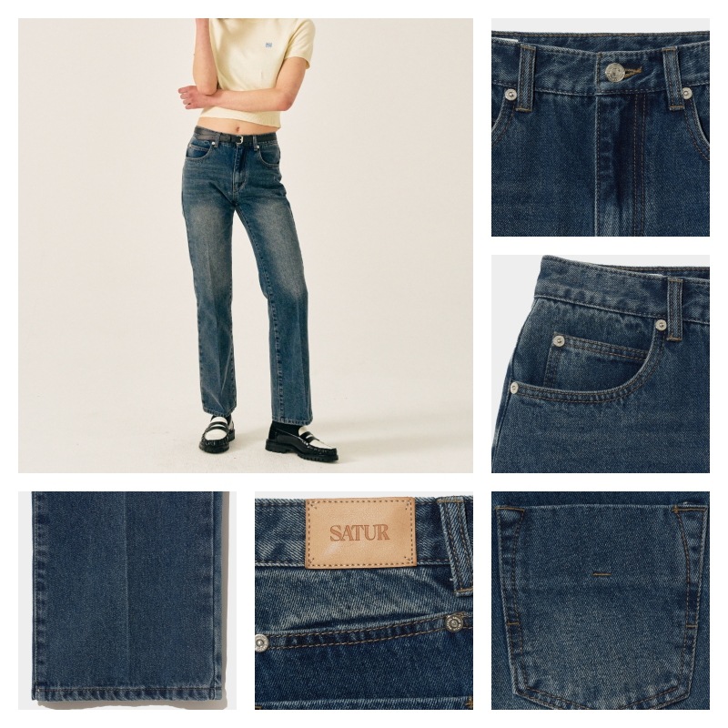 【SATUR】(W) Ely Flare Denim Pants - Union Washed Blue MUSINSA | SATUR (W) Ellie Flare Denim Pants Union Washed Blue
