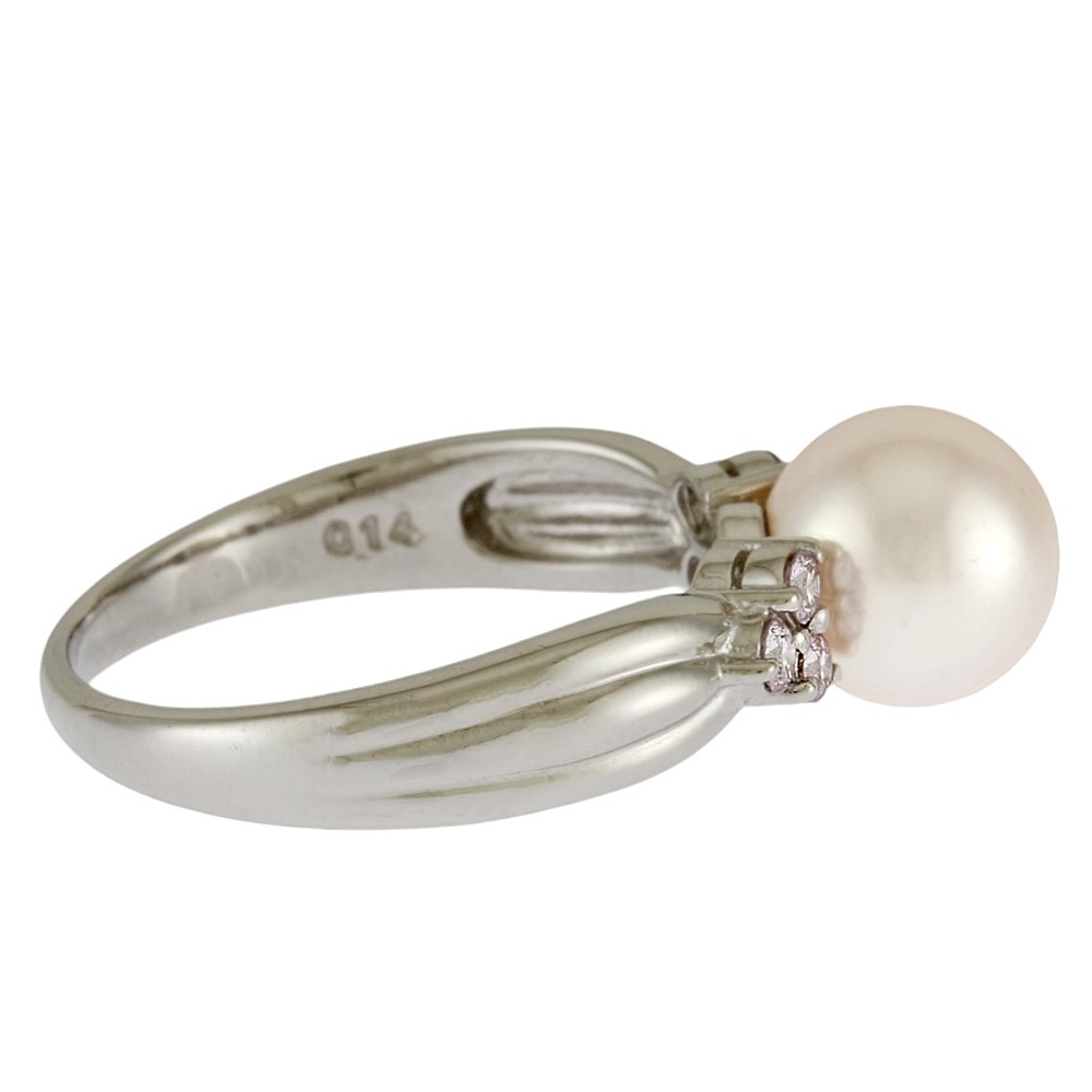 タサキ リング 指輪 13号 Pt900プラチナ アコヤパール TASAKI 中古 美品