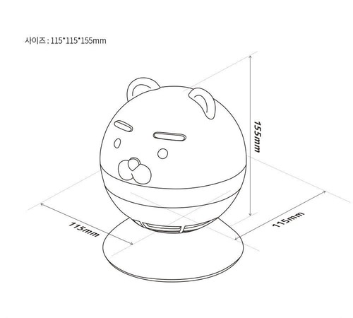 カカオフレンズKAKAO FRIENDS 公式正規品 無線空気清浄機