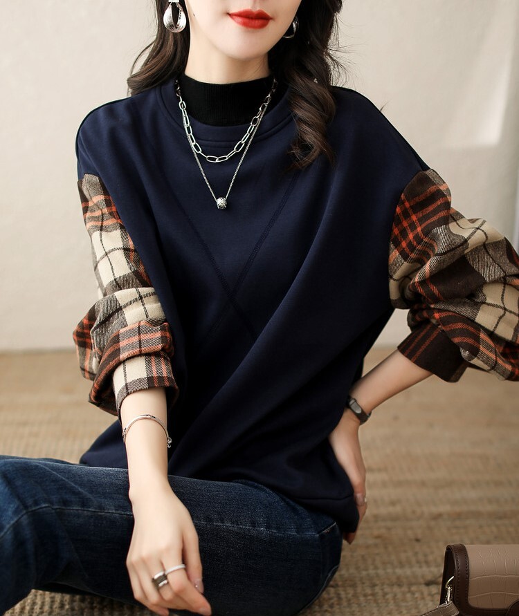 トップス シャツ ブラウス プルオーバー トレーナー 袖あり 長袖 ドロップショルダー 萌袖 クルーネック 襟なし ワイド 切り替えデザイン ドッキング 大人可愛い シンプル カジュアル おしゃれ トップス シャツ ブラウス プルオーバー トレーナー 袖あり 長袖 ドロップショルダー 萌袖 クルーネック 襟なし ワイド 切り替えデザイン ドッキング 大人可愛い シンプル カジュアル おしゃれ