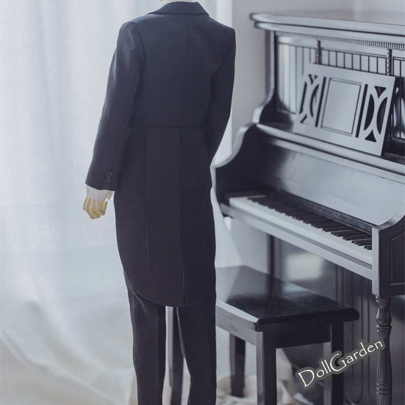 BJD ドール服 燕尾服 スーツセット 6点 シャツ コート ズボン ベスト ベルト ネクタイ POPO68/SD17サイズ球体関節人形用衣装セット ドールウェア BJD ドール服 燕尾服 スーツセット 6点 シャツ コート ズボン ベスト ベルト ネクタイ POPO68/SD17サイズ球体関節人形用衣装セット ドールウェア