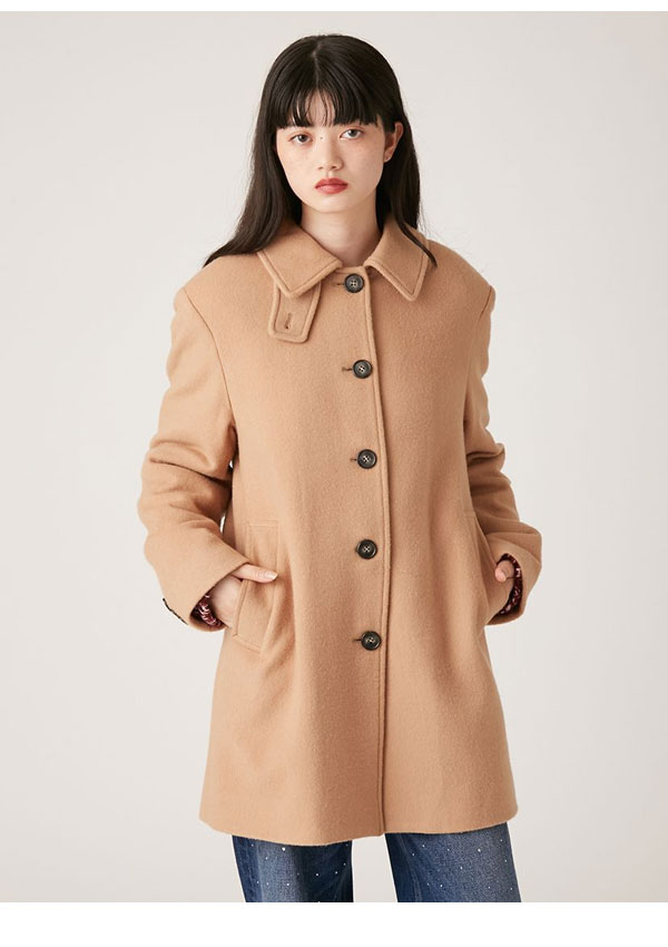 【SALE40%OFF】【即納】リリーブラウン LILY BROWN アウター 24秋冬 ステンカラーミニコート 長袖 ミドル丈 ジャケット lwfc245074 【SALE40%OFF】【即納】リリーブラウン LILY BROWN アウター 24秋冬 ステンカラーミニコート 長袖 ミドル丈 ジャケット lwfc245074