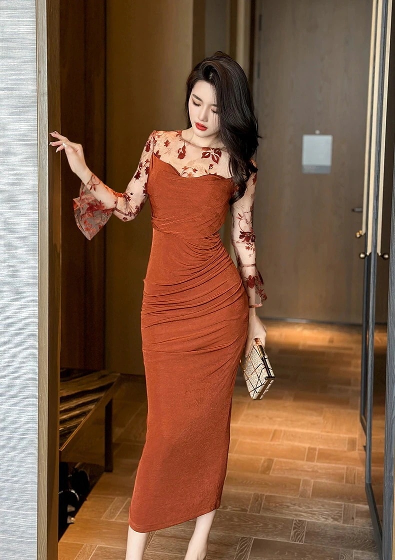 【JY.上品】 春冬 レトロ チュール レース ロングワンピース タイト フリル パーティードレス キャバ 着痩せ 大人 同窓会 披露宴 卒業式 結婚式 演奏会 ウェディング 【JY.上品】 春冬 レトロ チュール レース ロングワンピース タイト フリル パーティードレス キャバ 着痩せ 大人 同窓会 披露宴 卒業式 結婚式 演奏会 ウェディング