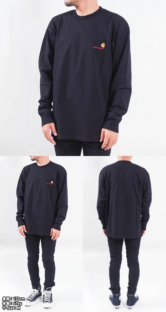 カーハート WIP ロンT 長袖 メンズ レディース 黒 ブラック Carhartt WIP LON