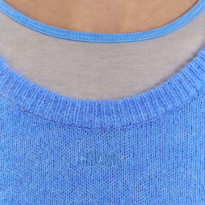 グローブジェースニットノースリーブ_ブルー グローブジェースニットノースリーブ_ブルー