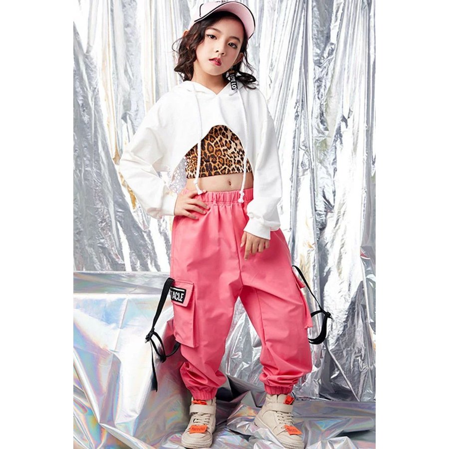 ダンス衣装 ショート丈 キッズダンス衣装 ガールズ パーカー 長袖 ヒップホップ 子供用 ジュニア ジャズダンス 女の子 へそ出し ダンスウェア メッシュトップス