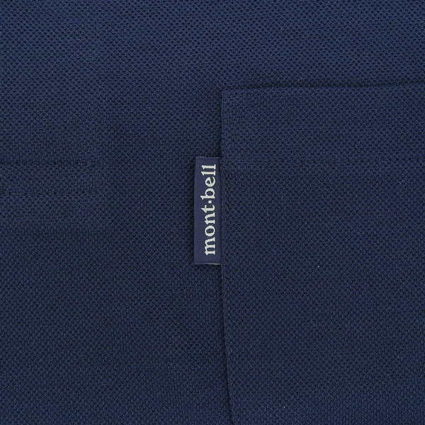 モンベル ポロシャツ 長袖 メンズ ロングスリーブ 鹿の子 カノコ L ネイビー Wickron Long Sleeve Polo Shirt Men s RL1114230DKNV Montbell